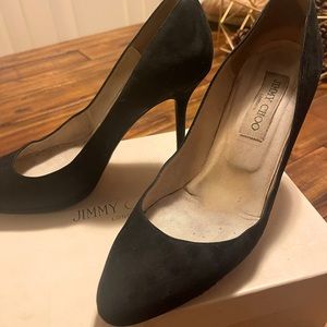 Jimmy Choo Heel size 8 in Black Suede